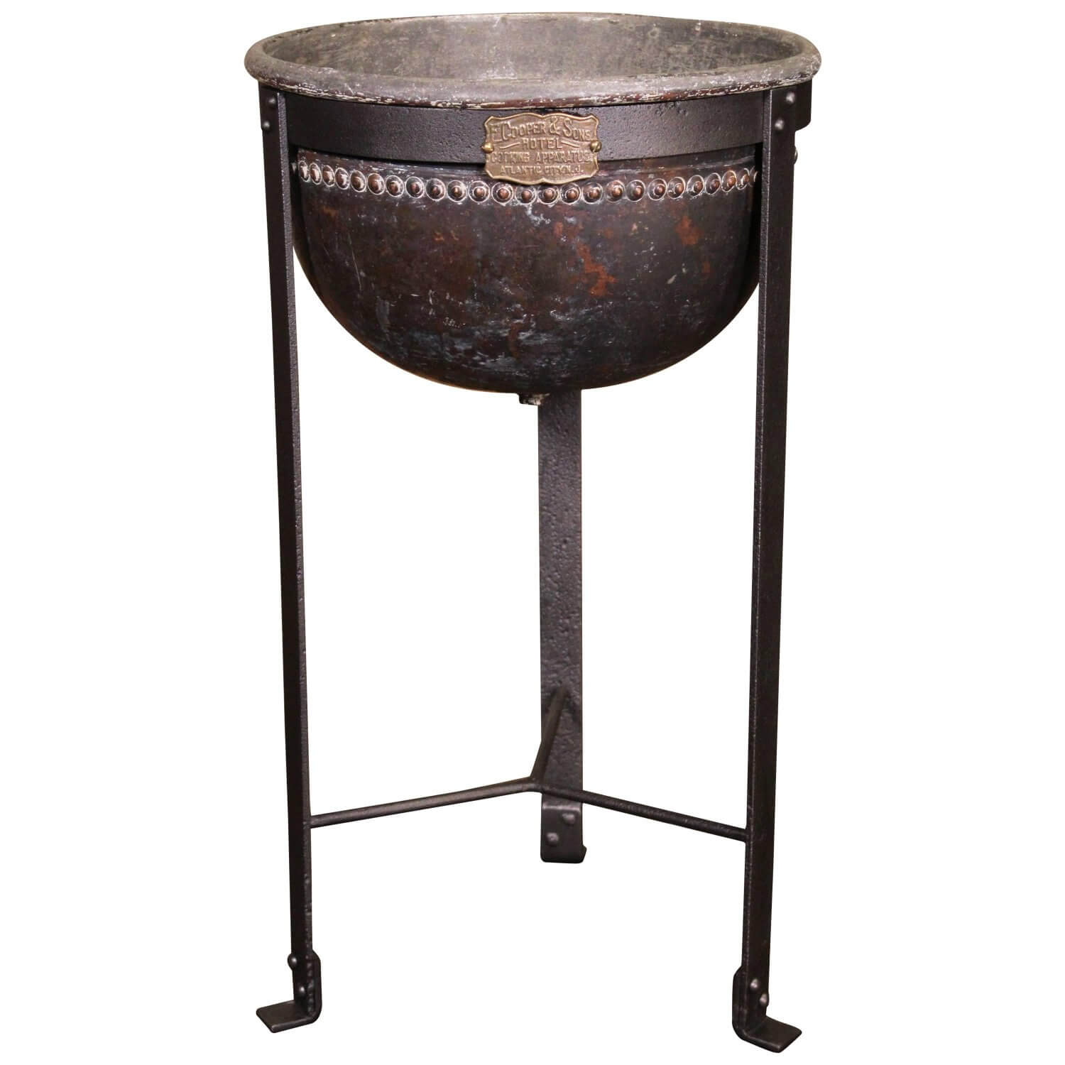 vintage antique standing copper cooking kettle getbackinc mainw